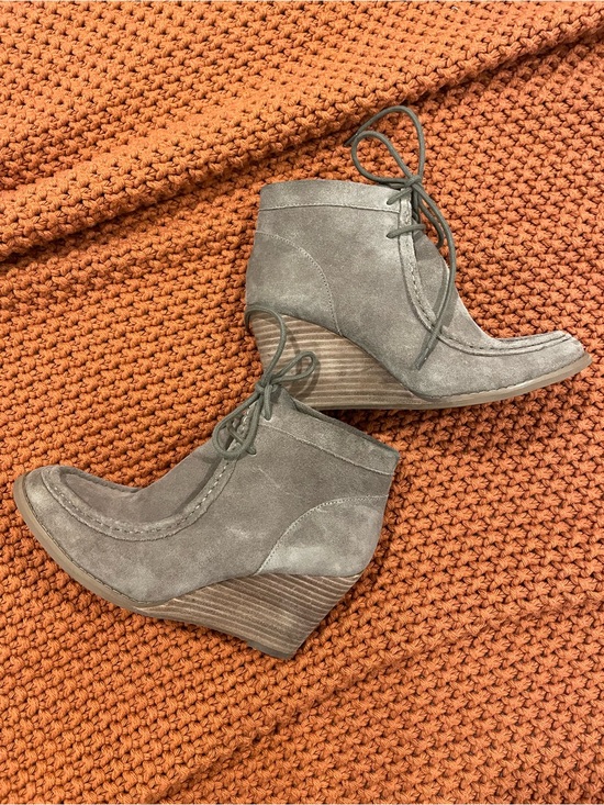Lucky Brand Shoes - Lace up suede wedge booties Size 8